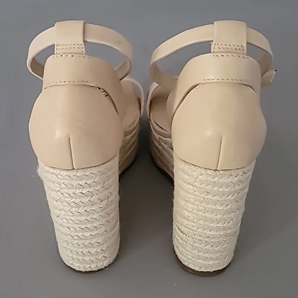 Gianni bini Safina Jute Platform Wedges Size 9.5